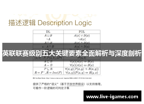 英联联赛级别五大关键要素全面解析与深度剖析